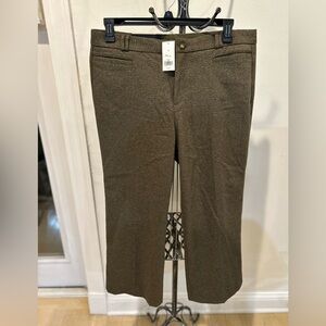 Banana Republic Olive Tweed Logan Crop Pants
